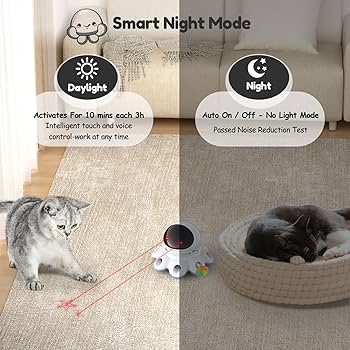 即購入可　XA-VAT Amazon.com : ORSDA Cat Laser Toy, 2-in-1 Interactive